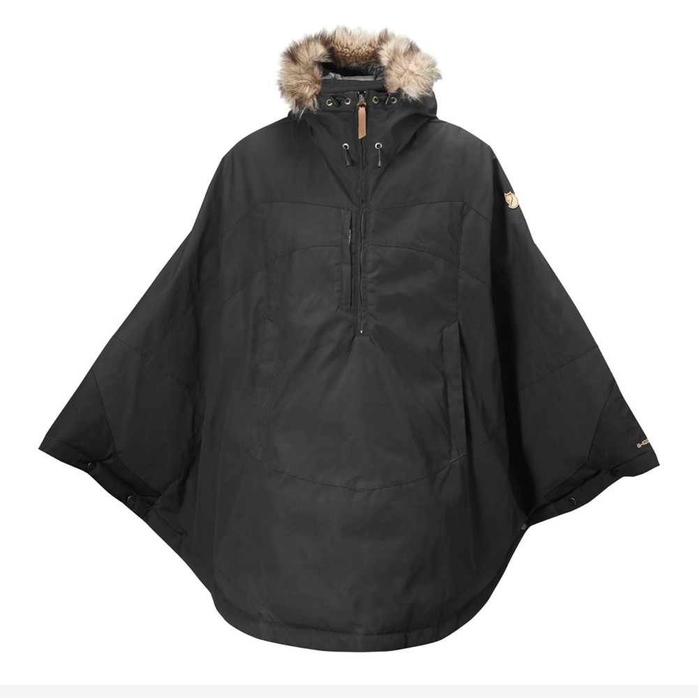 Fjallraven “Luhkka” Women’s Cape with Faux Fur Hood NWOT